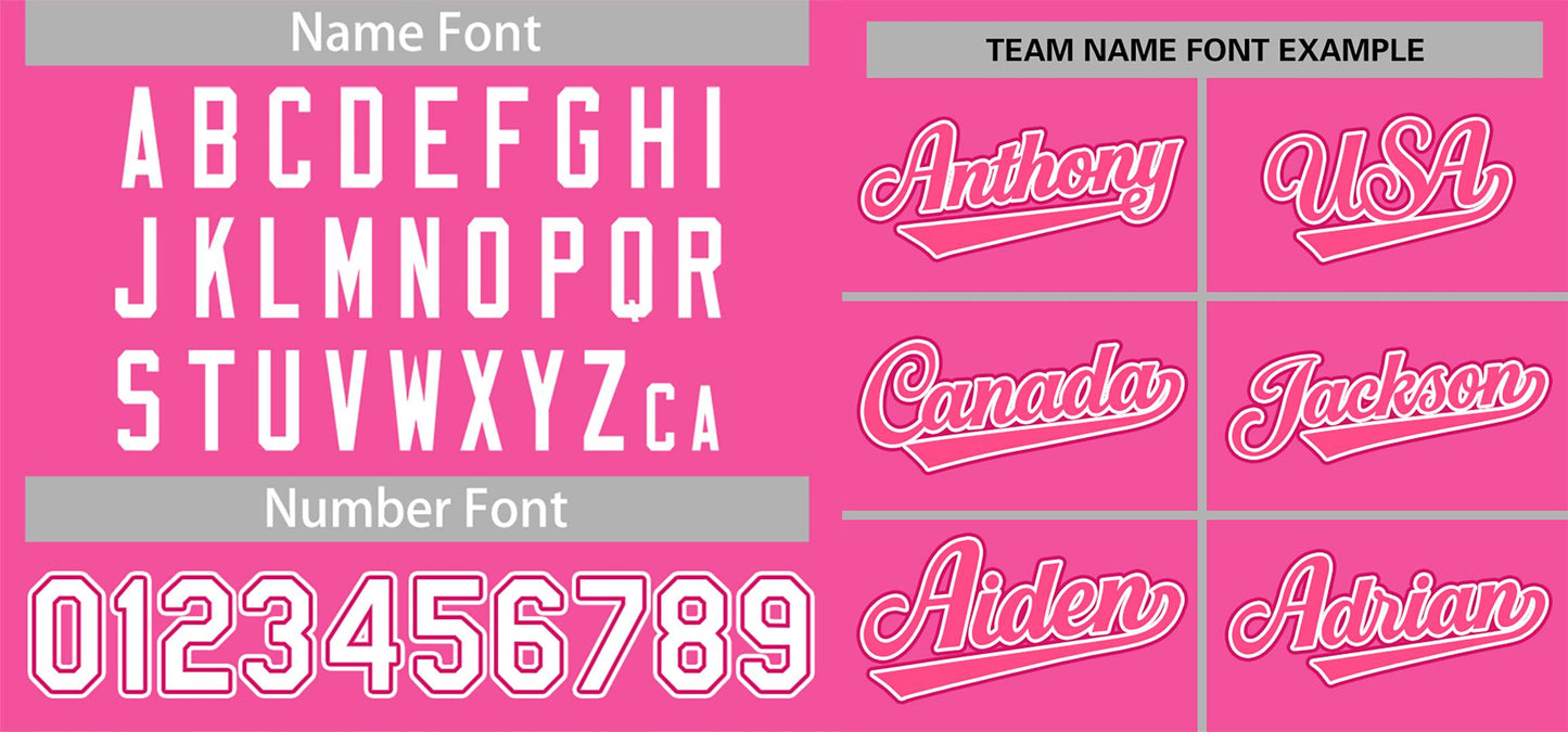 Custom Pink White Classic Style Authentic Baseball Jersey Limited