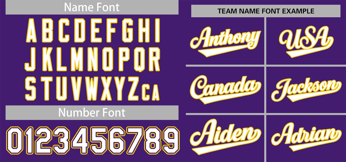 Custom Purple White-Yellow Classic Style Authentic Baseball Jersey Limited