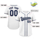 Custom White Navy Classic Style Authentic Baseball Jersey Limited
