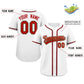 Custom White Red Classic Style Authentic Baseball Jersey Limited