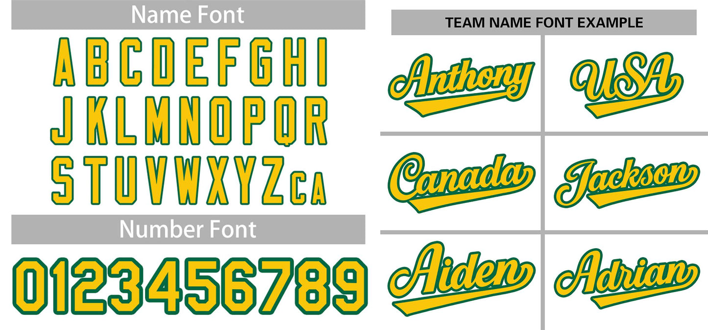 Custom White Yellow-Green Classic Style Authentic Baseball Jersey Limited