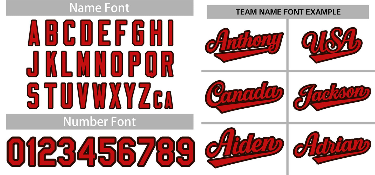 Custom White Red-Brown Classic Style Authentic Baseball Jersey Limited