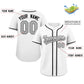 Custom White Gray-Black Classic Style Authentic Baseball Jersey Limited
