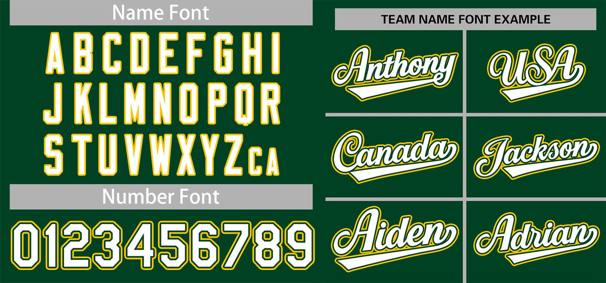 Custom Green White Yellow Classic Style Authentic Baseball Jersey Limited