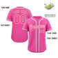Custom Pink White Classic Style Authentic Baseball Jersey Limited