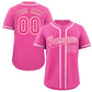 Custom Pink White Classic Style Authentic Baseball Jersey