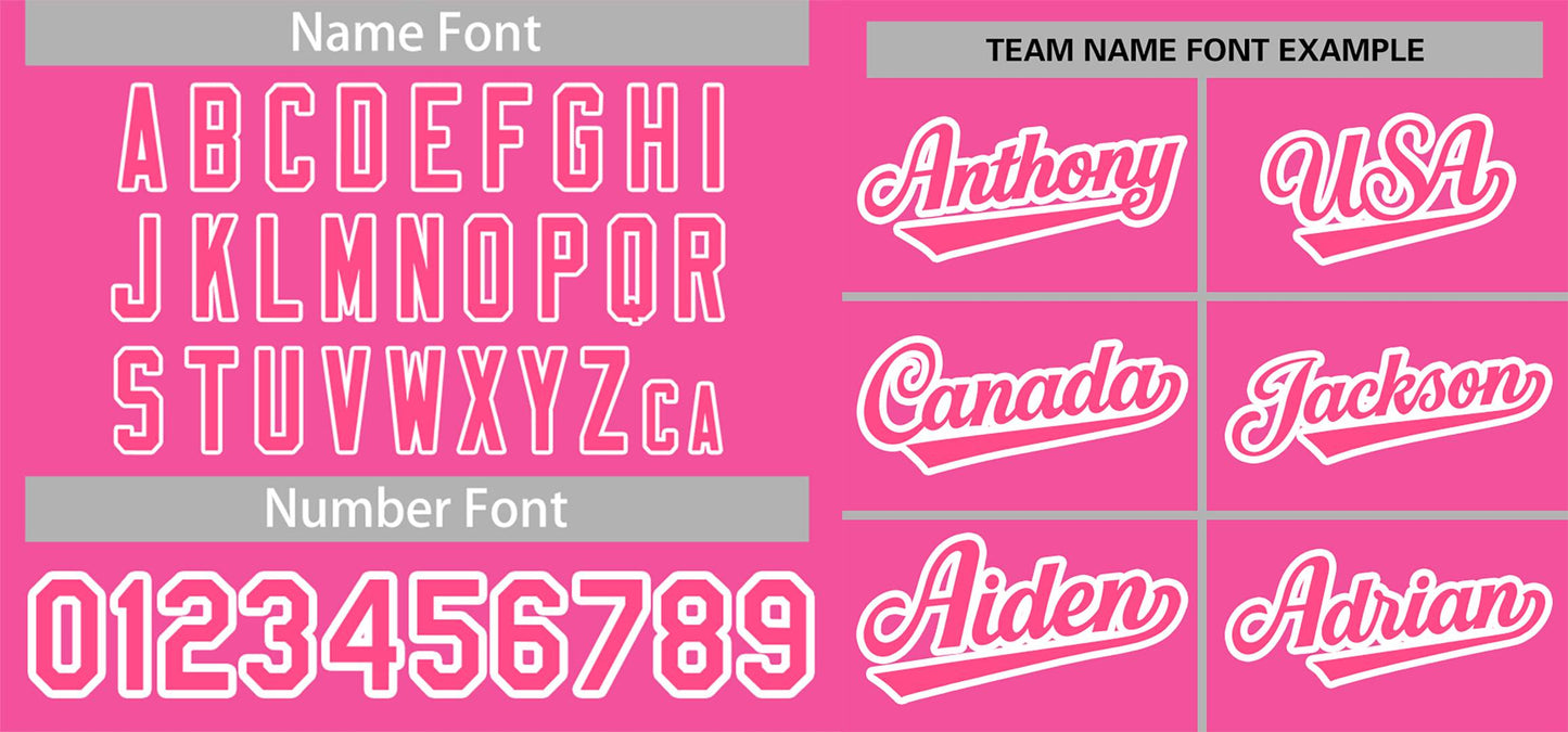 Custom Pink White Classic Style Authentic Baseball Jersey Limited