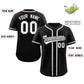 Custom Black White-Black Classic Style Authentic Baseball Jersey Limited