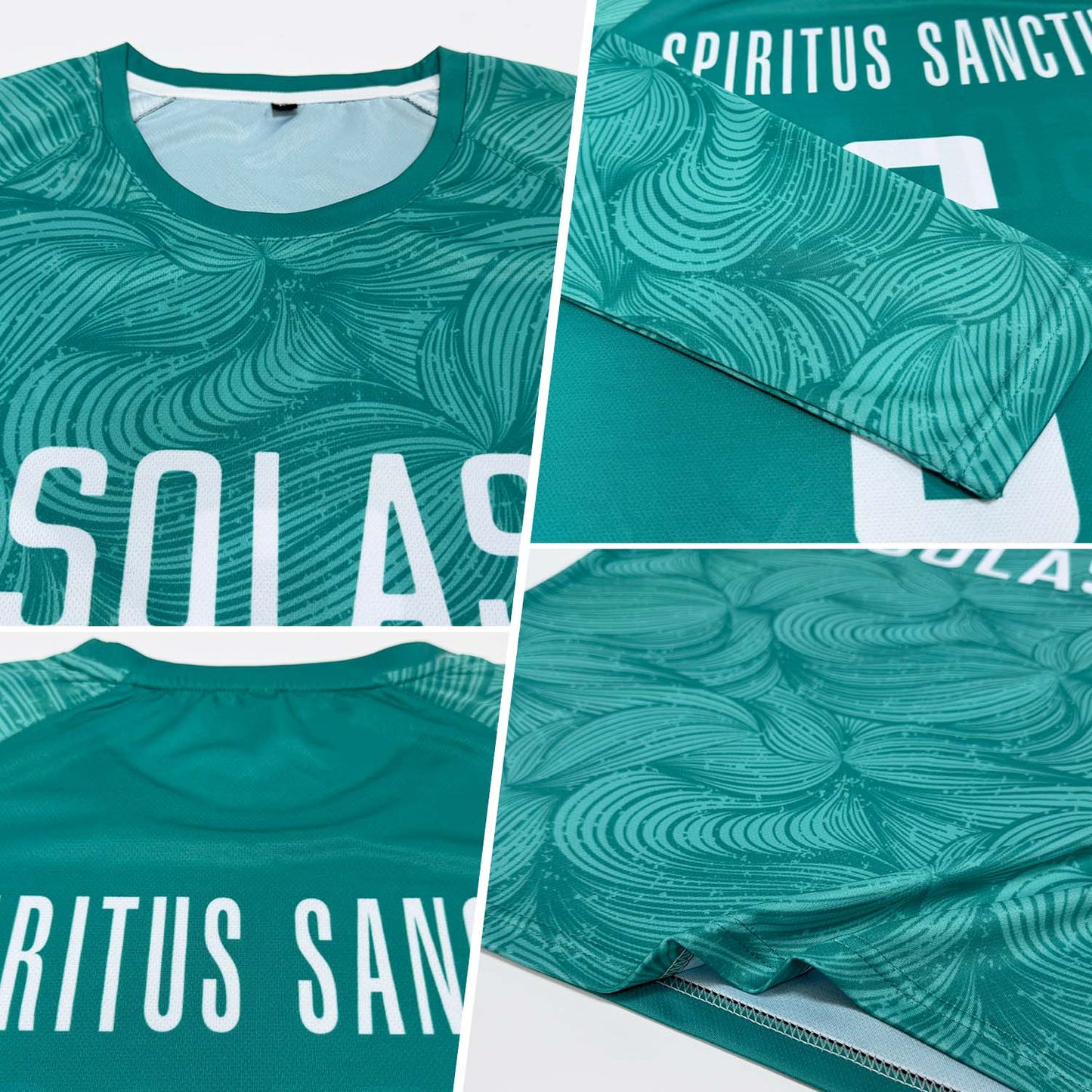 Custom Aqua White Sublimation Soccer Uniform Jersey Limited