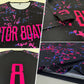 Custom Black Pink-Light Blue Sublimation Soccer Uniform Jersey Limited