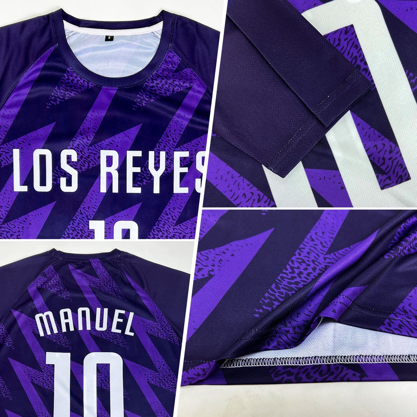 Custom Purple White Sublimation Soccer Uniform Jersey Limited