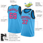Custom Sky Blue Pink-Black Authentic Basketball Jersey Limited