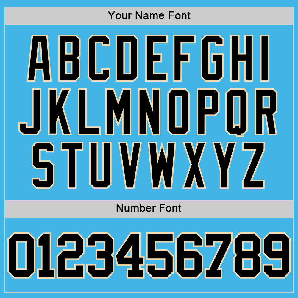 Custom Sky Blue Black-Cream Authentic Basketball Jersey Limited