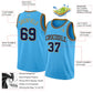 Custom Sky Blue Navy-Old Gold Authentic Basketball Jersey Limited