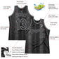 Custom Black Snakeskin Black-Gray 3D Pattern Design Authentic Basketball Jersey Limited