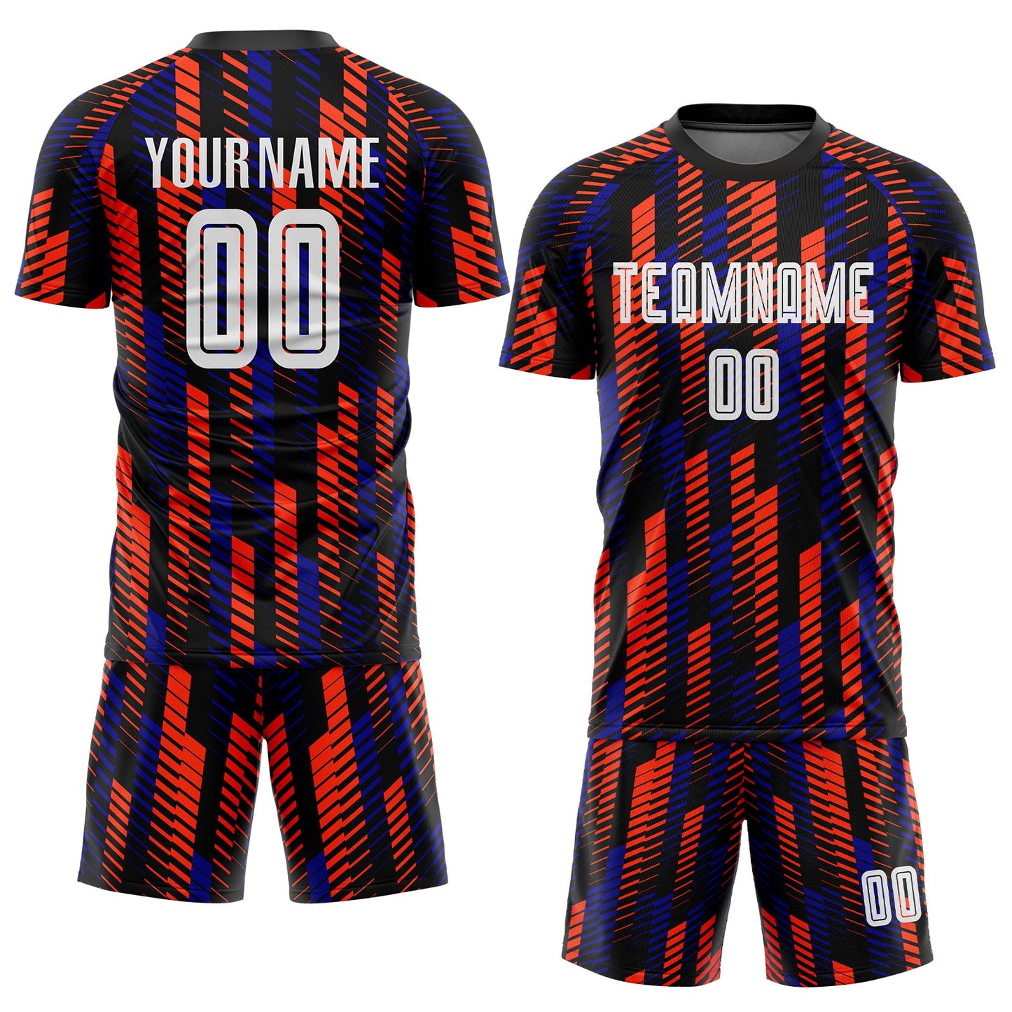 Custom Black White-Orange Sublimation Soccer Uniform Jersey Limited