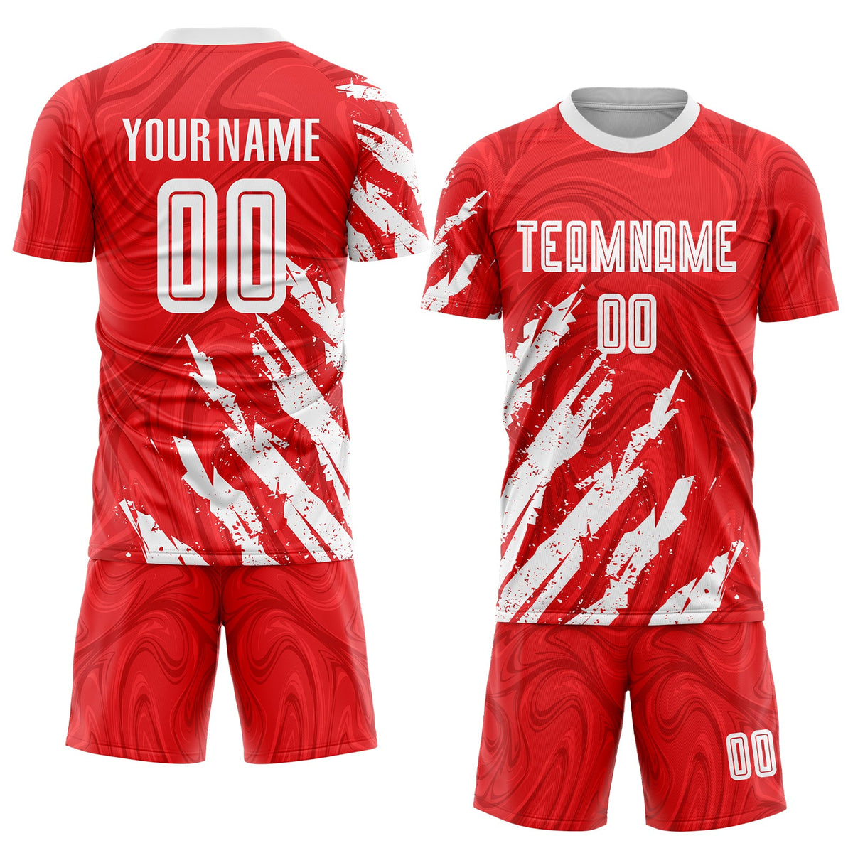 Custom Red White Sublimation Soccer Uniform Jersey Limited