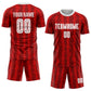 Custom Red White-Black Sublimation Soccer Uniform Jersey Limited