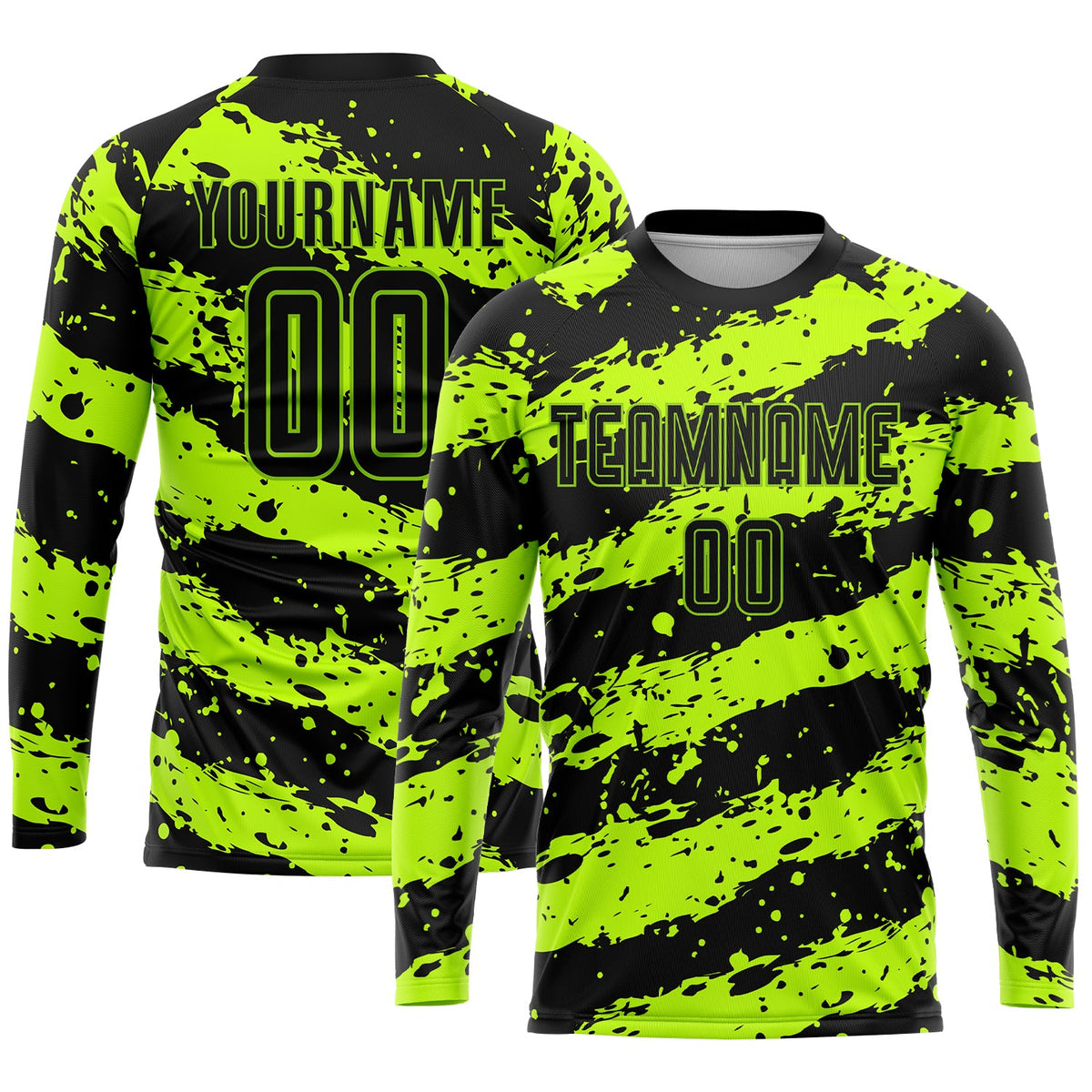 Custom Neon Green Black Sublimation Soccer Uniform Jersey Limited