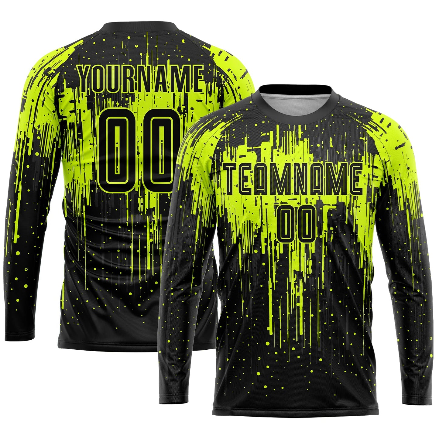 Custom Neon Green Black Sublimation Soccer Uniform Jersey Limited