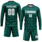 Custom Green White-Black Sublimation Soccer Uniform Jersey Limited