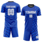 Custom Royal White-Black Sublimation Soccer Uniform Jersey Limited
