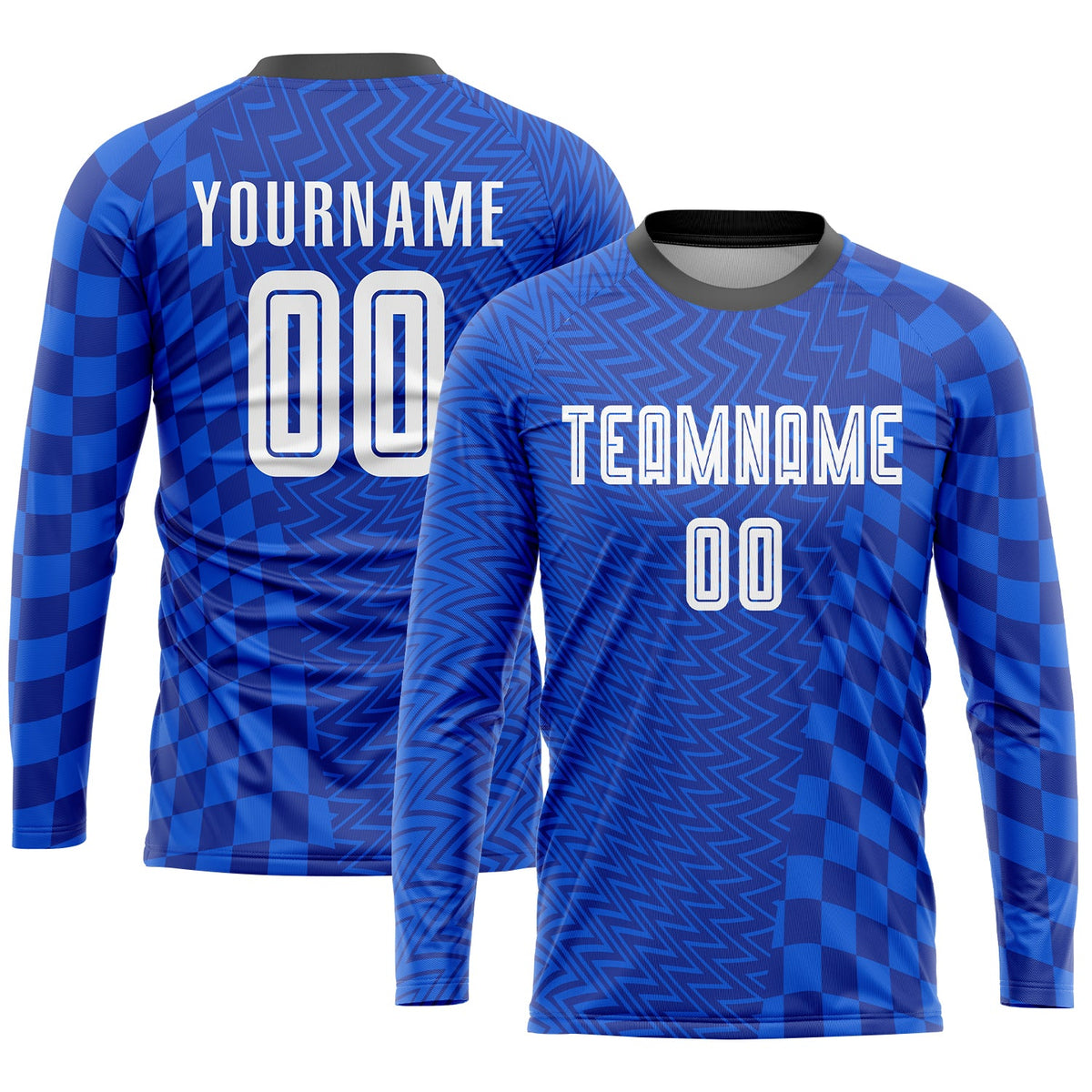 Custom Royal White-Black Sublimation Soccer Uniform Jersey Limited