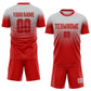 Custom Gray Red Sublimation Fade Fashion Soccer Uniform Jersey Limited