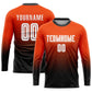 Custom Orange White-Black Sublimation Fade Fashion Soccer Uniform Jersey Limited