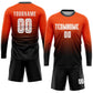 Custom Orange White-Black Sublimation Fade Fashion Soccer Uniform Jersey Limited