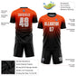 Custom Orange White-Black Sublimation Fade Fashion Soccer Uniform Jersey Limited