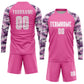 Custom Pink White-Camo Sublimation Soccer Uniform Jersey Limited