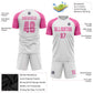 Custom White Pink Sublimation Soccer Uniform Jersey Limited