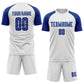 Custom White Royal Sublimation Soccer Uniform Jersey Limited