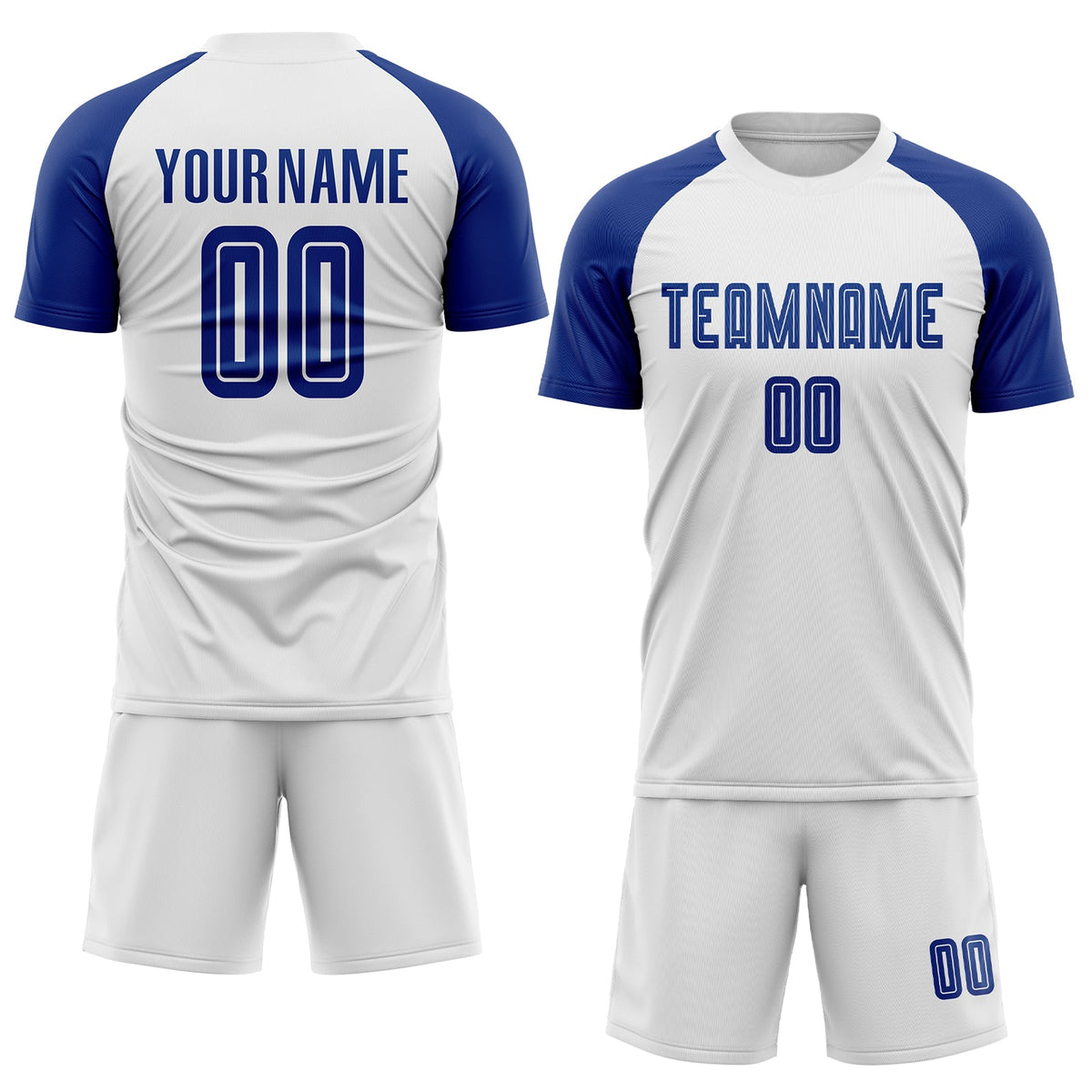 Custom White Royal Sublimation Soccer Uniform Jersey Limited