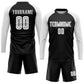 Custom Black White Sublimation Soccer Uniform Jersey Limited