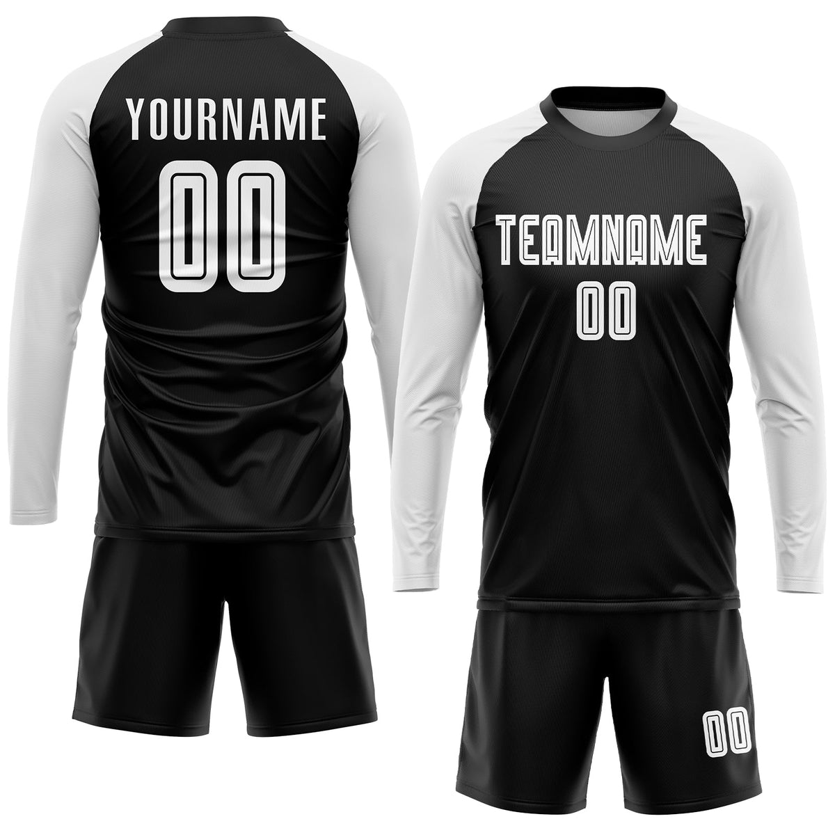 Custom Black White Sublimation Soccer Uniform Jersey Limited