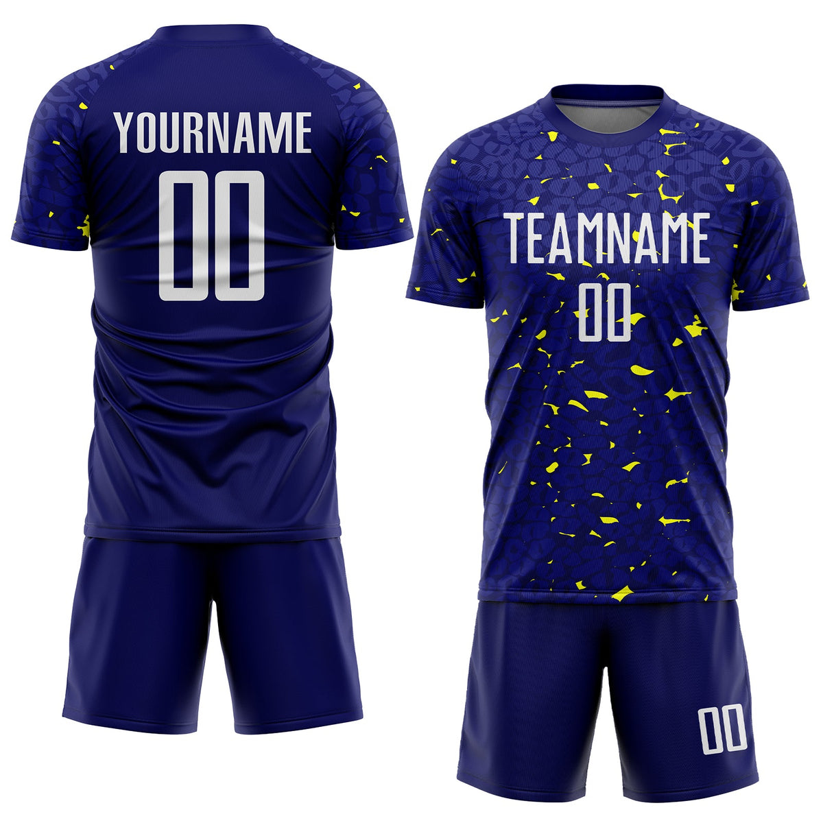 Custom Navy White-Gold Sublimation Soccer Uniform Jersey Limited