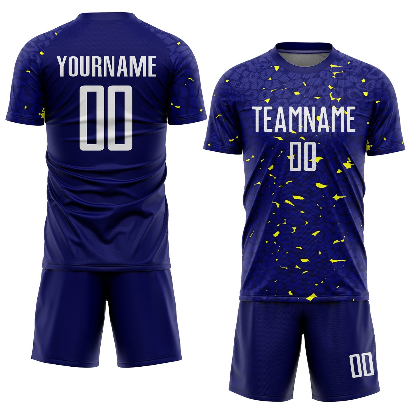 Custom Navy White-Gold Sublimation Soccer Uniform Jersey Limited