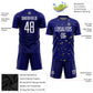 Custom Navy White-Gold Sublimation Soccer Uniform Jersey Limited