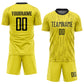 Custom Gold Black Sublimation Soccer Uniform Jersey Limited