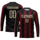 Custom Black Vegas Gold-Red Sublimation Soccer Uniform Jersey Limited
