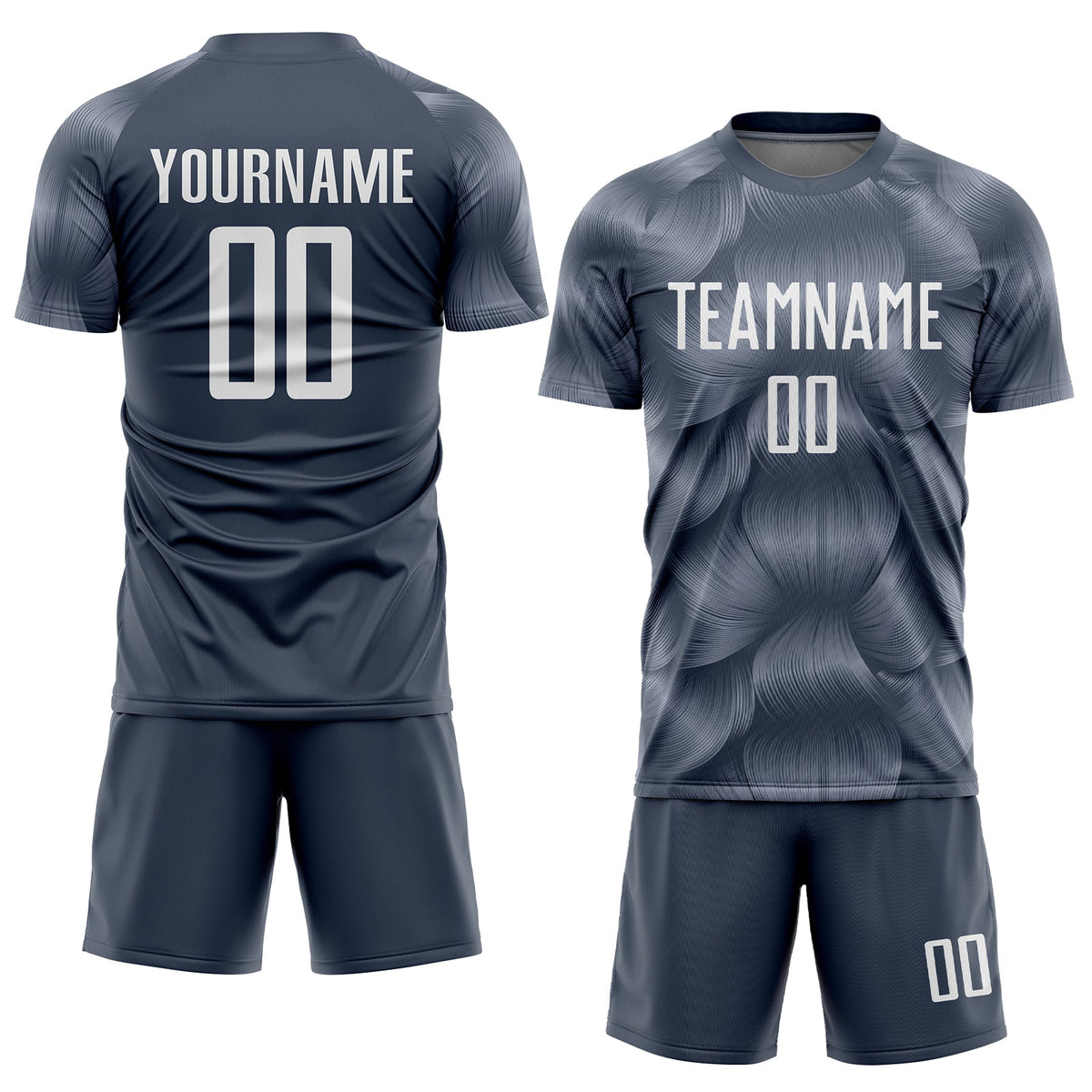 Custom Steel Gray White Sublimation Soccer Uniform Jersey Limited