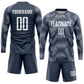 Custom Steel Gray White Sublimation Soccer Uniform Jersey Limited