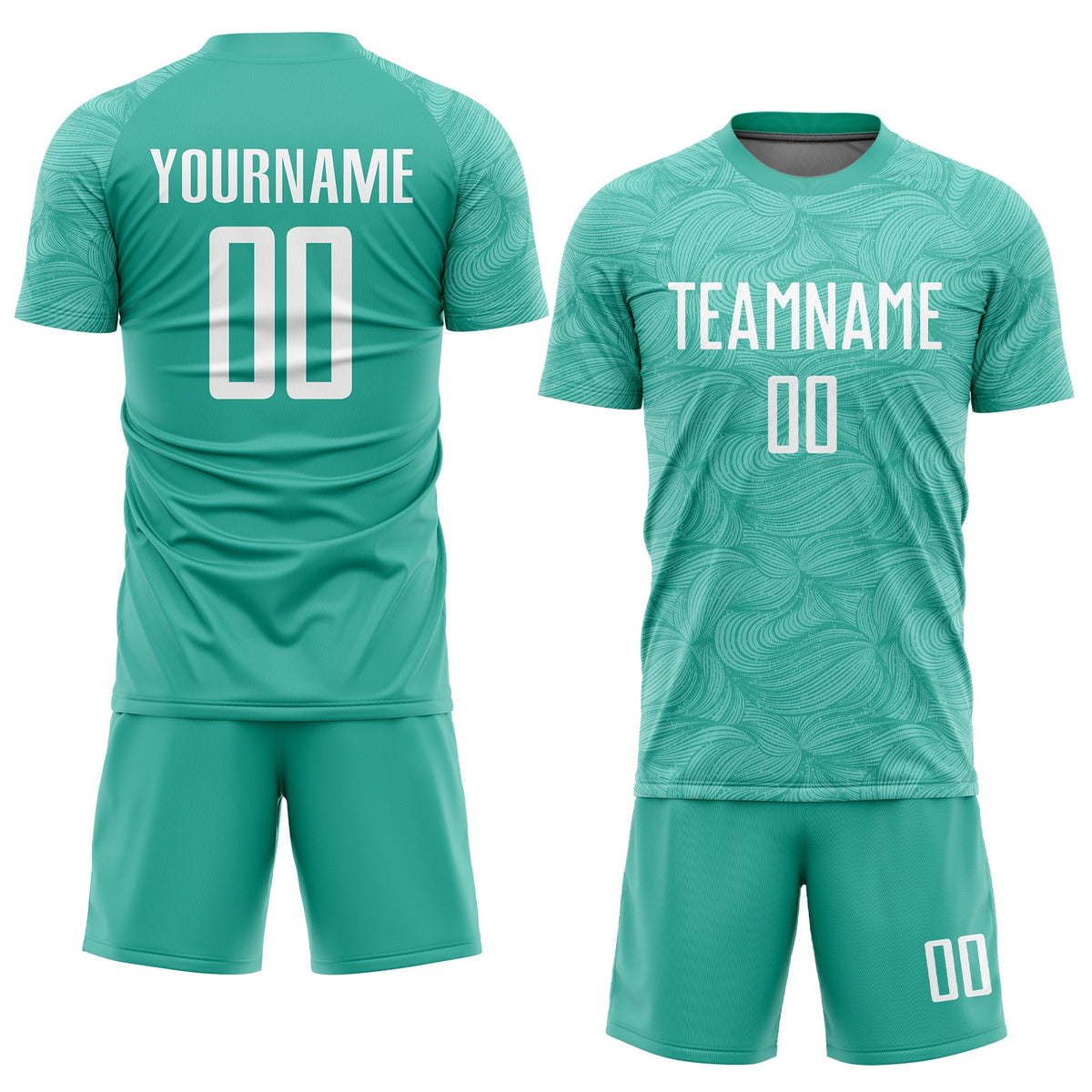 Custom Aqua White Sublimation Soccer Uniform Jersey Limited