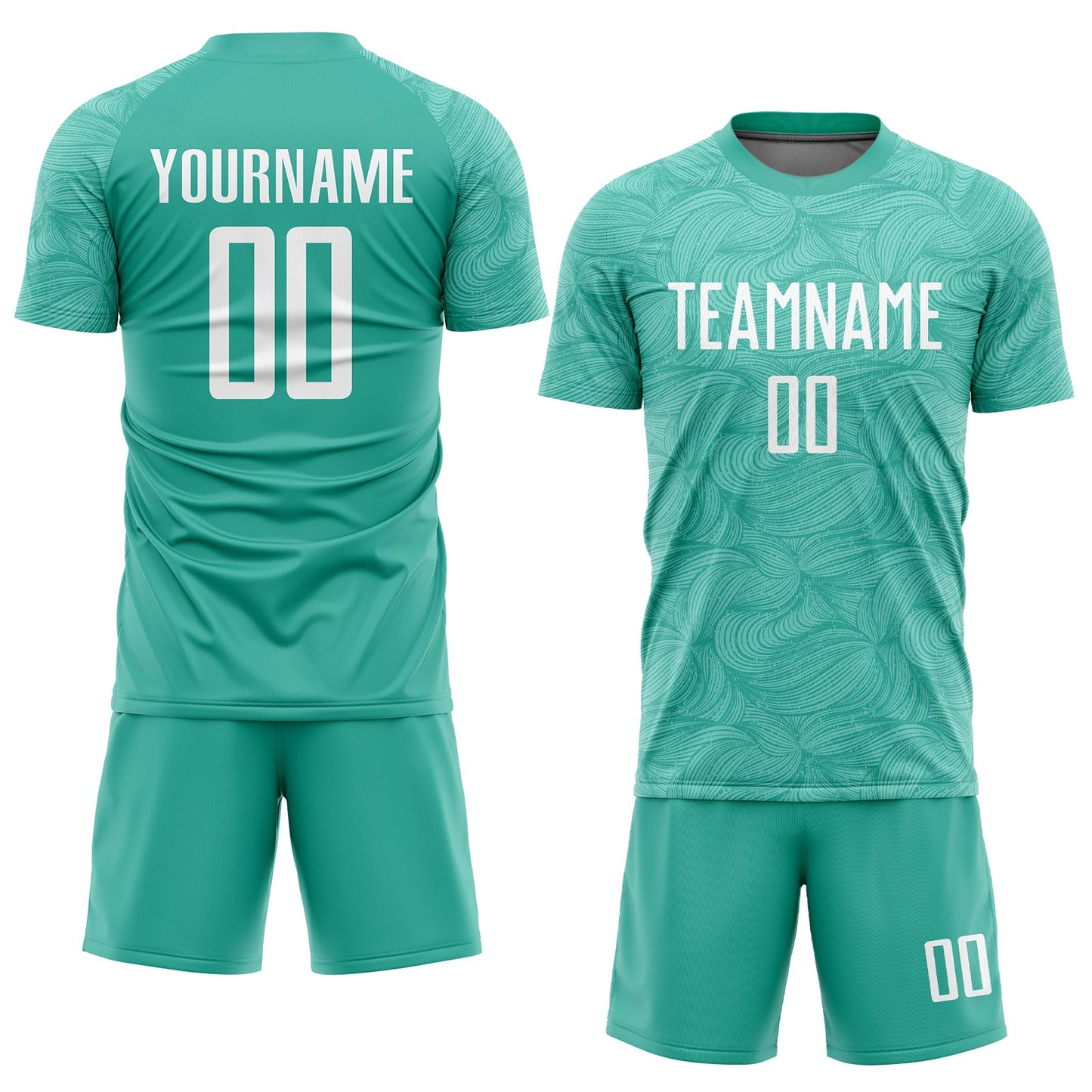 Custom Aqua White Sublimation Soccer Uniform Jersey Limited