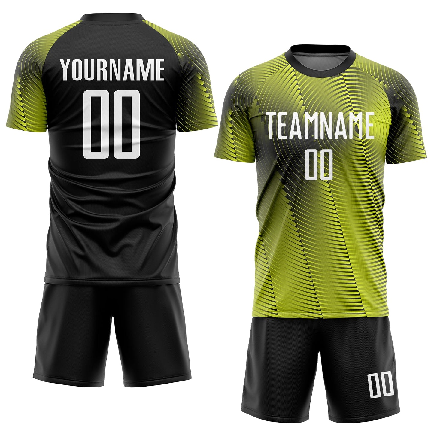 Custom Gold White-Black Sublimation Soccer Uniform Jersey Limited