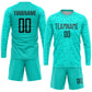 Custom Aqua Black Sublimation Soccer Uniform Jersey Limited
