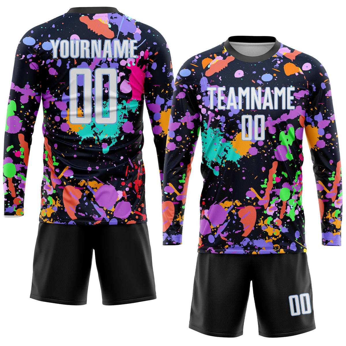 Custom Graffiti Pattern White-Light Blue Sublimation Soccer Uniform Jersey Limited