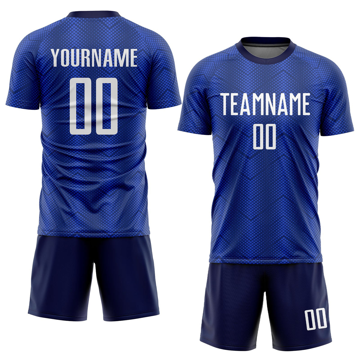 Custom Royal White-Navy Sublimation Soccer Uniform Jersey Limited